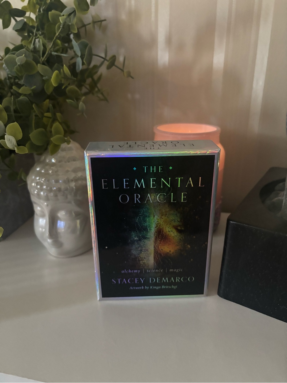 The Elemental Oracle Deck - Stacey Demarco - Black with Holographic Accents